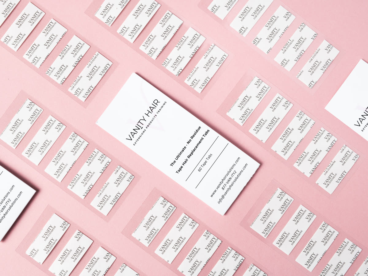 Replacement tape tabs card with 60 tape tabs fanned beside it